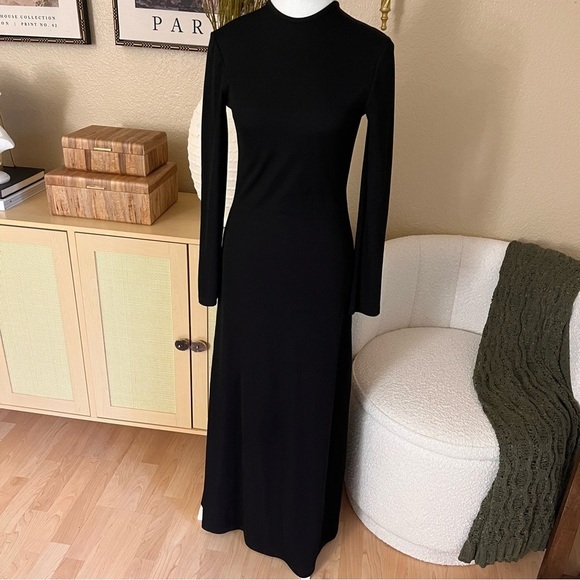 CHRISTOPHER ESBER Black Open Back Hollow Dress Size AUS 8 US 4 - Picture 4 of 10